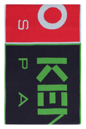 Kenzo Box logo knitted scarf-1